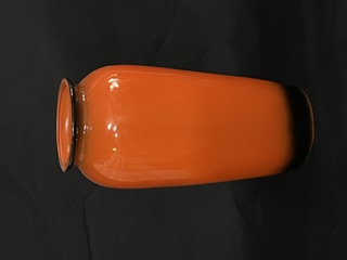 Red ceramic vase